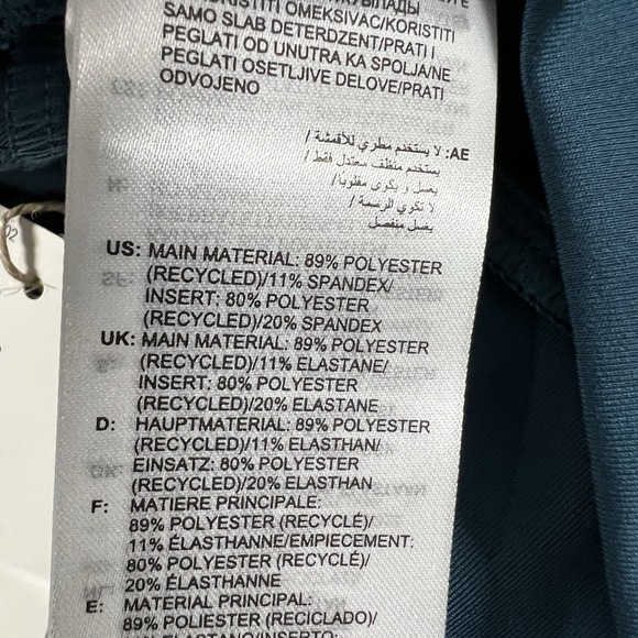 Adidas Women's Small Designed 2 Move Big Logo Sport Tights-Orbit Indigo/Mint NWT - Picture 5 of 10